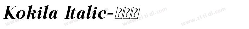 Kokila Italic字体转换